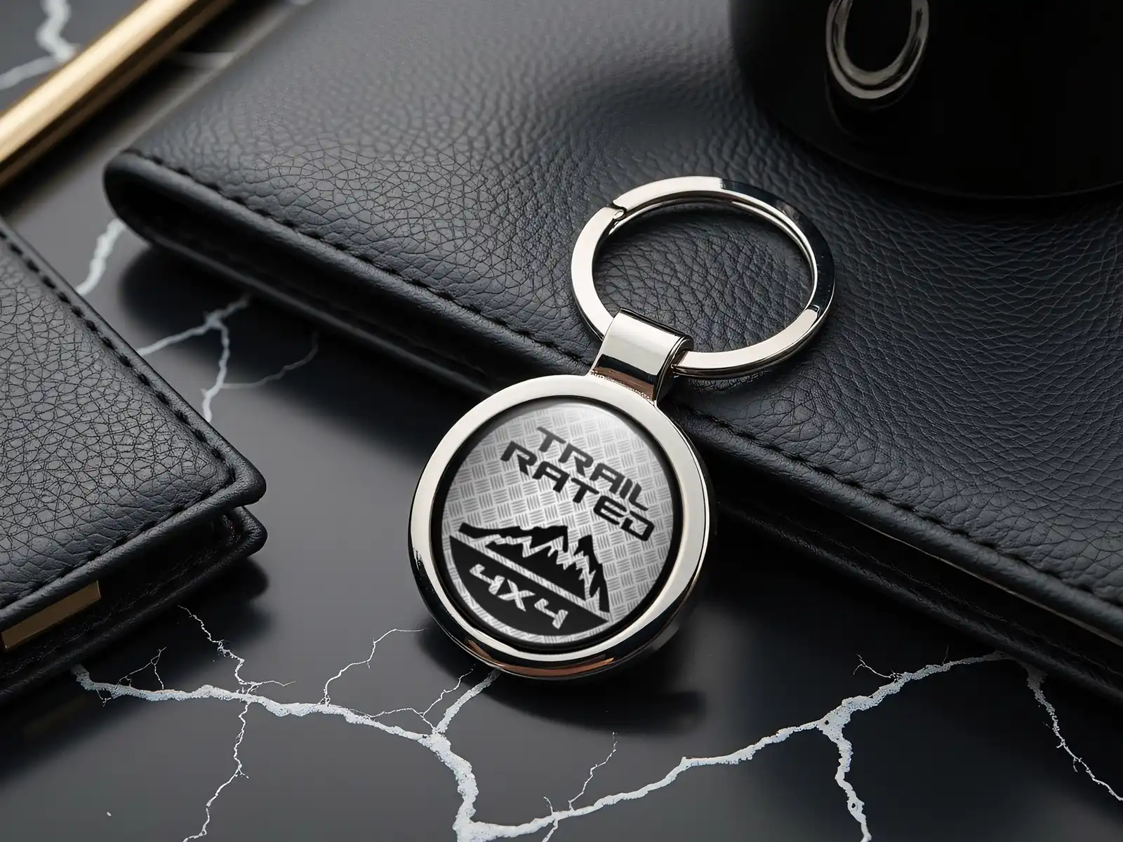 Jeep Porte-clés Homme Acier Minimaliste